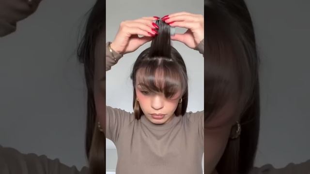How I Style My Bangs #hairstyling