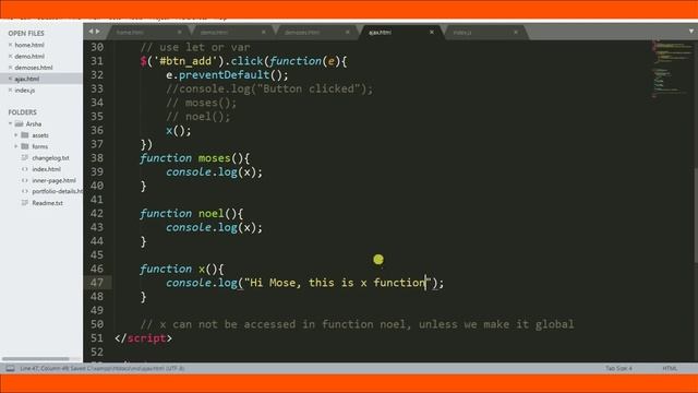 How to fix "Uncaught ReferenceError: x is not defined" in JavaScript смотреть онлайн