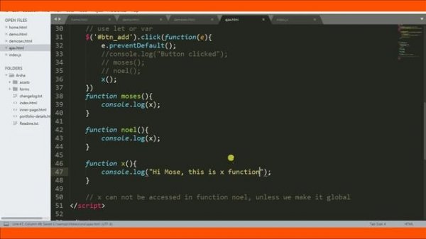 How to fix "Uncaught ReferenceError: x is not defined" in JavaScript