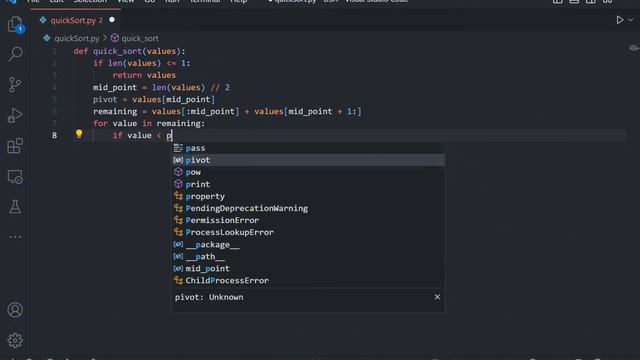 How to implement quick sort algorithm in Python смотреть онлайн