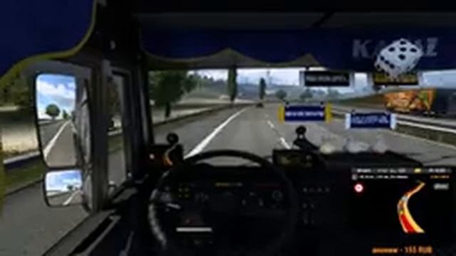 18+ ?Ets 2 ?Ночные дороги по европе на KAMAZ 6460
