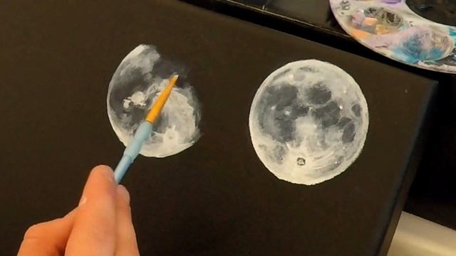Time lapse Phases of the Moon - Acrylic painting #art #paintingmoon #howtopaintingmoon #acrylicmoon смотреть онлайн