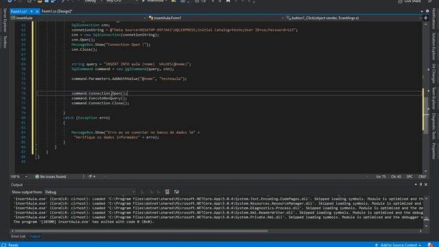C# insert sql server 2019 2017 inserindos dados c# sql server com text box смотреть онлайн