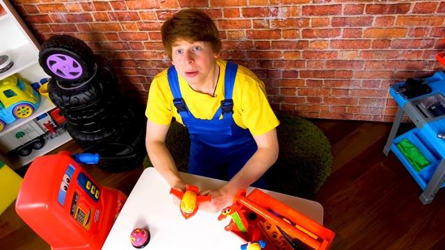 Автомастерская: в Джета попала молния! Чиним игрушки в видео для мальчиков. Игры машинки смотреть онлайн