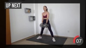 Силовая тренировка ног и ягодиц с гантелями дома