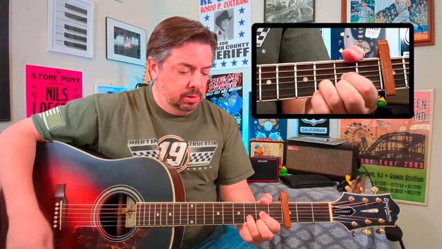 Bruce Springsteen Lucky Town Guitar Lesson + Tutorial (acoustic guitar) смотреть онлайн