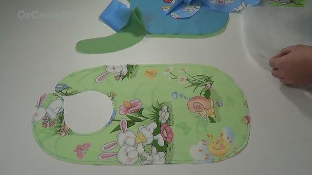 Слюнявчик (нагрудник) своими руками. Baby bibs handmade. смотреть онлайн