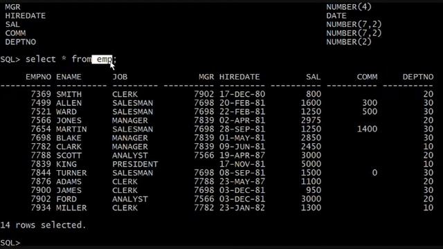 30: Oracle SQL - USER_TABLES смотреть онлайн