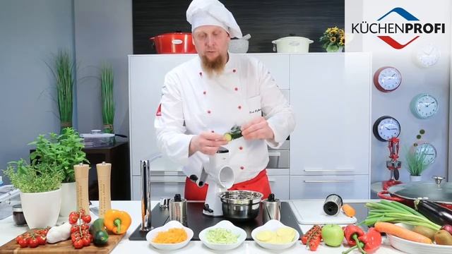 KÜCHENPROFI Trommelreibe RAPID mit 3 Trommeleinsätzen смотреть онлайн