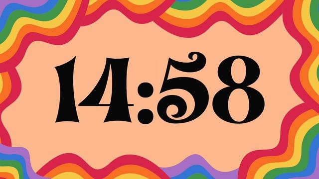 30 Minute Groovy Rainbow Timer (Piano Alarm at End) смотреть онлайн