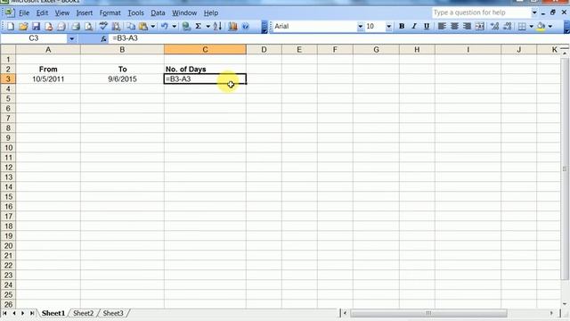 FIND NUMBER OF DAYS BETWEEN DATES - EXCEL FUNCTION смотреть онлайн