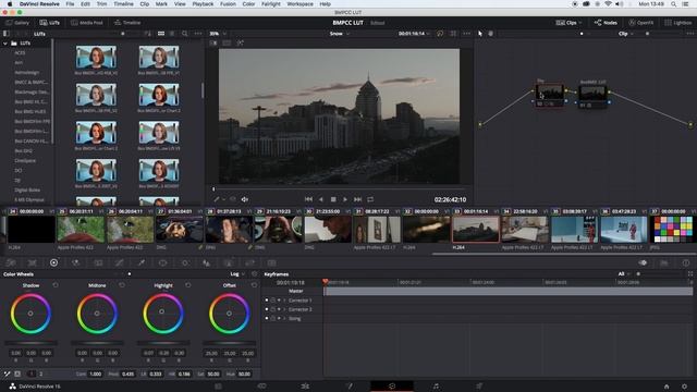 BMPCC Two Node Color Grade - Davinci Resolve (Boz BMDFilm LUT) смотреть онлайн