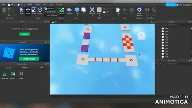 Делаю свою obby карту в Roblox часть 1 смотреть онлайн