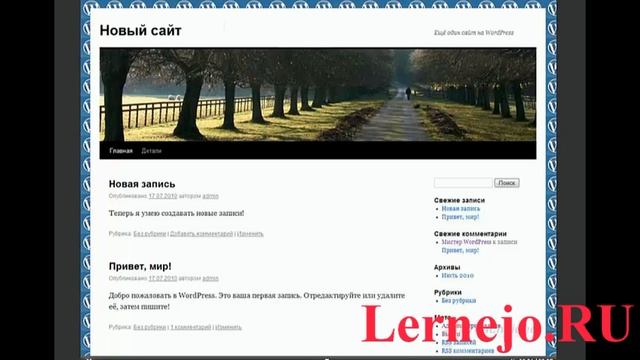 WordPress Урок 16 Настройка темы смотреть онлайн