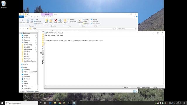 How to start Minecraft and Minecraft Server with Notepad смотреть онлайн