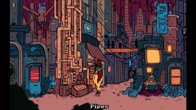 Cyborg Seppuku (Tales from the Outer Zone) (AGS) Free Cyberpunk Point and Click Adventure Game смотреть онлайн