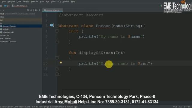 Abstract Class In Kotlin - Kotlin Tutorial смотреть онлайн