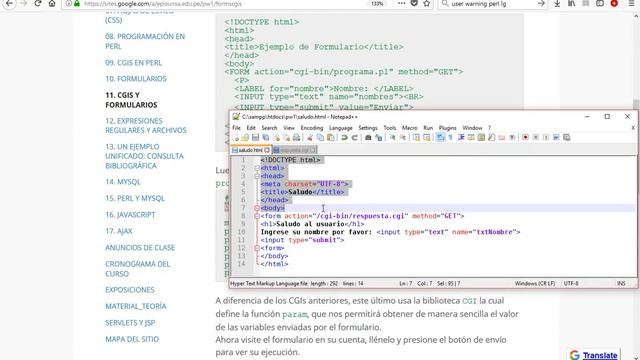 3-Aplicación CGI simple con formulario usando Perl смотреть онлайн