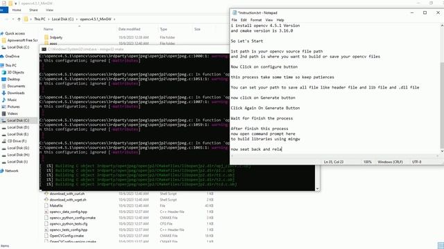 Qt With OpenCV | C++ | Build Or Compile OpenCV Library For MinGW | CMake | MinGW32 | MinGW64 смотреть онлайн