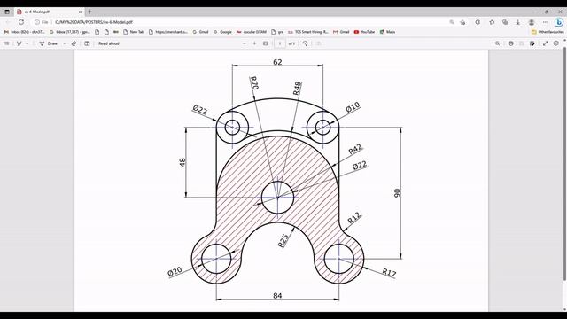 AutoCAD 2D Drawing MARATHON | HINDI | EXCERCISE 06/50 | Basic Fundamental Drawings | Mechanical CAD смотреть онлайн
