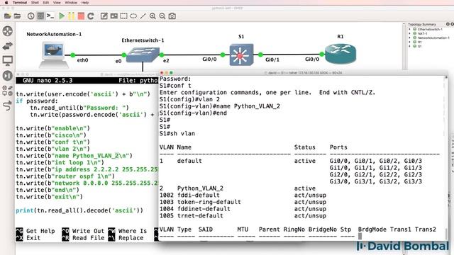 Python 3 Network Automation for Network Engineers: Configure switch with a Python script смотреть онлайн