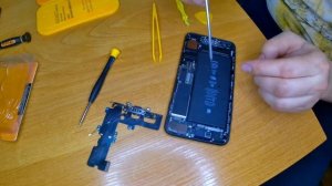 Замена аккумулятора и шлейфа разъёма на iPhone 7 Plus