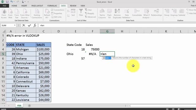 How to fix #N/A error in Excel VLOOKUP смотреть онлайн