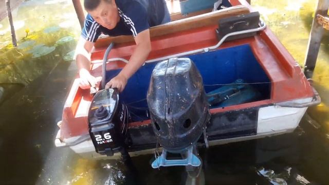Парсун 2.6 лодочный мотор на лодке крым как докатка.Первый запуск.Parsun.26 смотреть онлайн