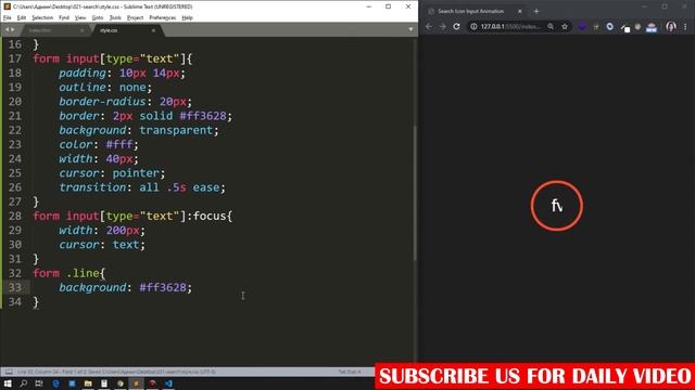 Awesome CSS Search Box Using Only HTML & CSS & JavaScript смотреть онлайн
