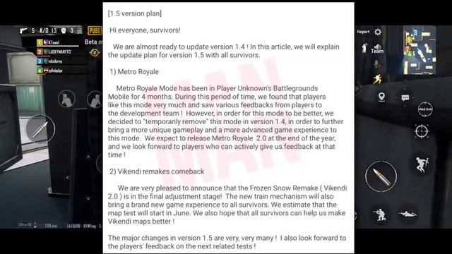 PUBG MOBILE VIKENDI 2.0 MAP BETA TEST + 1.4 UPDATE RELEASE DATE CONFIRMED ? | METRO ROYALE 2.0 IS ? смотреть онлайн