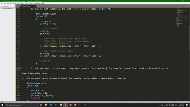 Void Pointer Explained in C/C++ || Object-oriented Programming || Interview Questions on OOPS смотреть онлайн