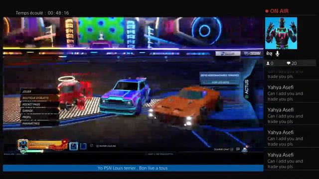 Live ROCKET LEAGUE TRADE PS4 JE TRADE BUFFY Sugo TW CONTRE CR OU MARCHE NOIR смотреть онлайн