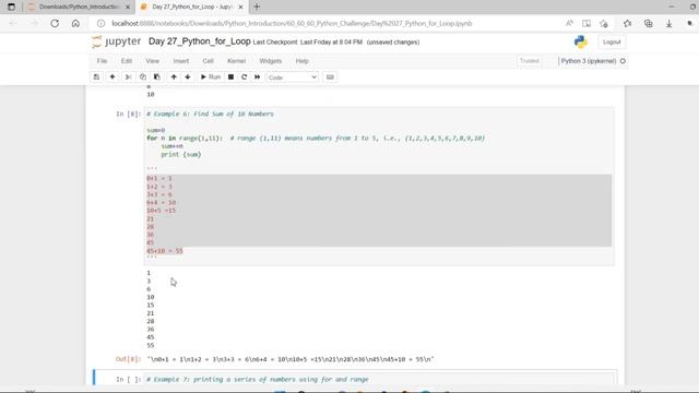 Day 27 Python for Loop | Reverse for loop смотреть онлайн
