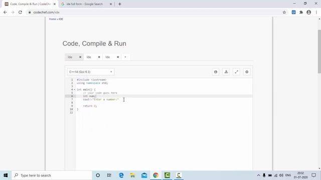 Free Online IDE|Codechef IDE|Codechef.com|Coding|kbtutorials смотреть онлайн