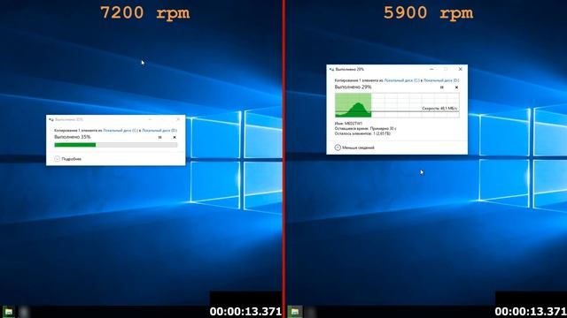 Сравнение HDD 7200 Rpm с 5900 Rpm