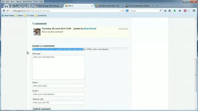 Comment form notes in K2 - Joomla 3 смотреть онлайн
