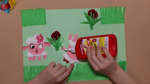 Простые поделки из бумаги своими руками, аппликация барашек, сделать барашка своими руками смотреть онлайн