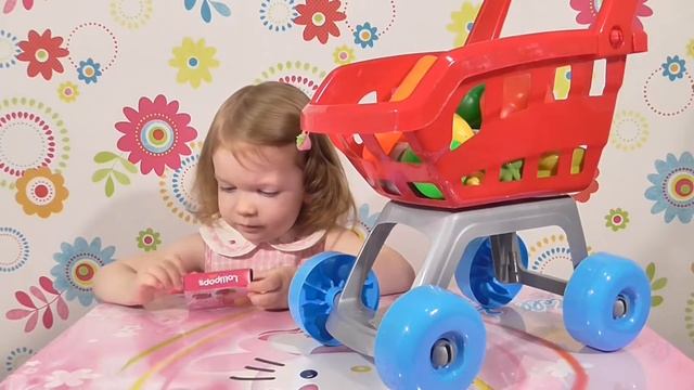 Игровой набор Детская тележка для супермаркета Playset Kids Shopping Cart Toy