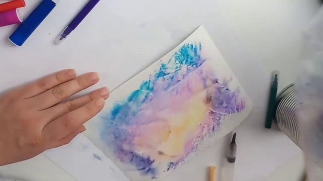 Рисуем быстро. фломастер, пакет, вода. смотреть онлайн