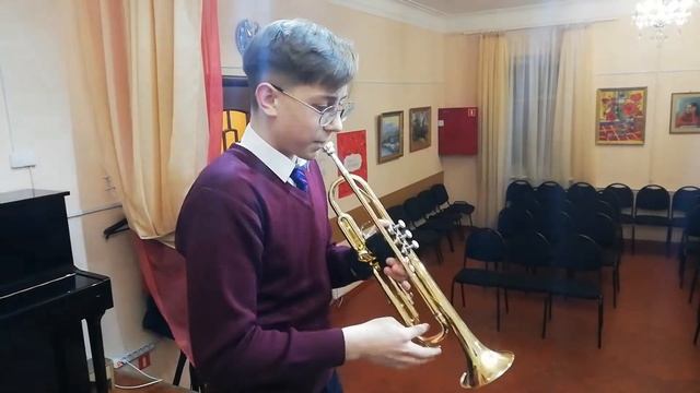 А. Гедике «Концертный этюд для трубы» Малюта Прохор 13 лет смотреть онлайн