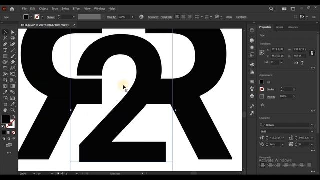 R2R Logo Design in Illustrator | Adobe Illustrator CC смотреть онлайн