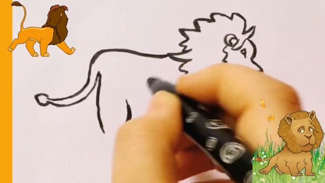 Bolalar Uchun Sher Chizish / Рисовать льва для детей / Como Desenhar / 사자를 그리다 / Color / Coloring