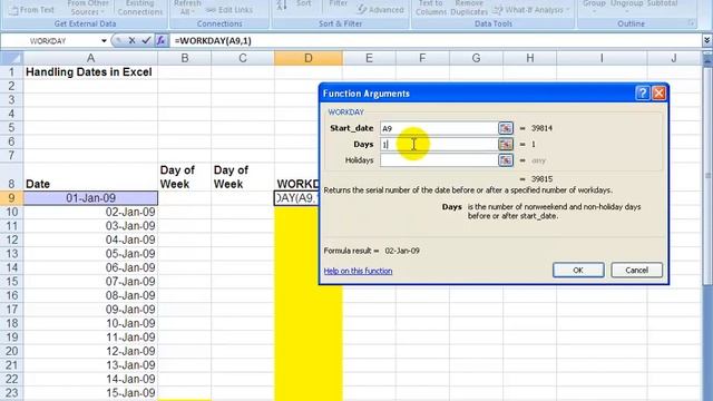 Next workday based on a date AND other holidays in Excel 2007 смотреть онлайн