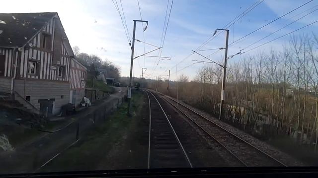 Paris St Lazare - Caen - Cherbourg à la place du conducteur !!! смотреть онлайн