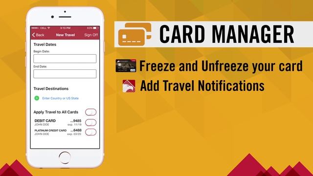 Mobile App - Card Manager | Mountain America Credit Union смотреть онлайн