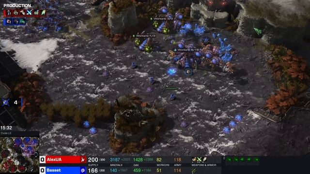 ALEX007 VS BASSET: Шоуматч Грандмастера Рандома и прогеймера Зерга в StarCraft 2 смотреть онлайн