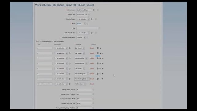 Create Work Schedule - SAP SuccessFactors Employee Central смотреть онлайн