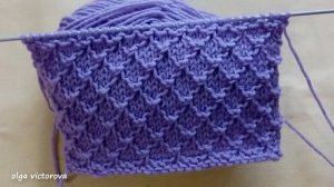 РЕЛЬЕФНЫЕ РОМБИКИ ИЗ ЦЕПОЧЕК 115 Вязптн Узоры спицами