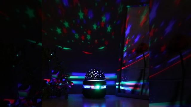 Ночник Магический шар LED USB черный смотреть онлайн