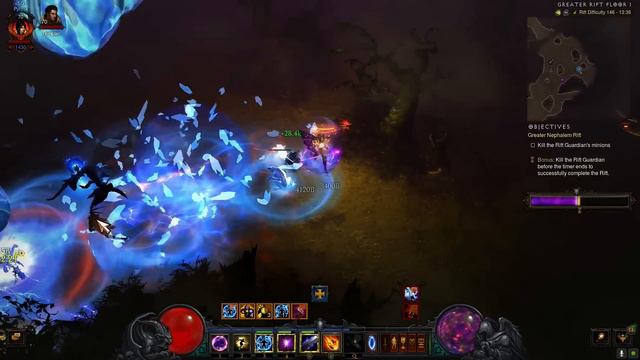 Diablo 3 Season 27 - Tal Rasha Meteor Wizard GR 146 Rank 1 Clear (1.4k para) смотреть онлайн